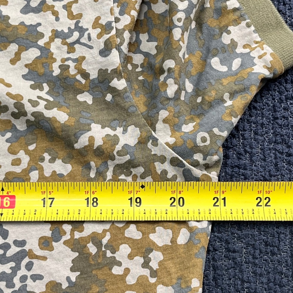 FiftyFiveDSL Diesel Mens Camo Polo Shirt Green Tan Flecktarn Print Size L - Picture 8 of 9